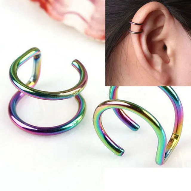 2 Pcs/set Punk Simple Ear Clip Cuff Wrap Earrings For Women Fashion Jewelry Clip-on Earrings Non-piercing Ear Cuff Eardrop