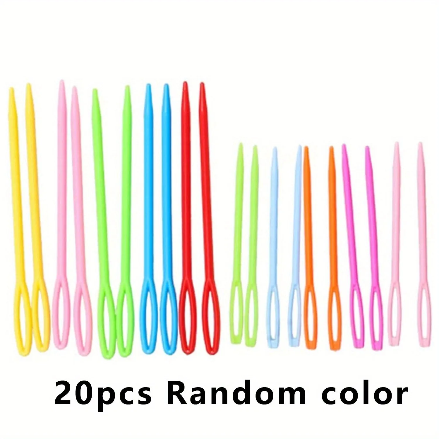 20Piece Plastic Knitting Needle Set for DIY Knitting Projects