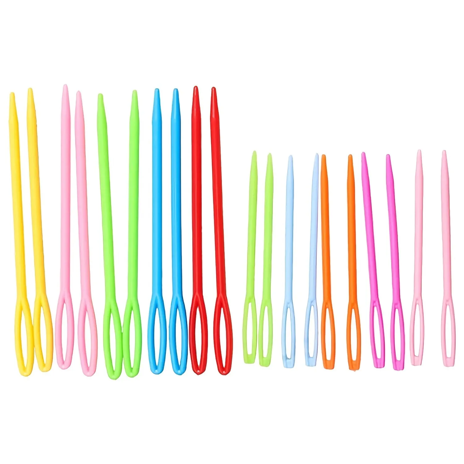 20Piece Plastic Knitting Needle Set for DIY Knitting Projects