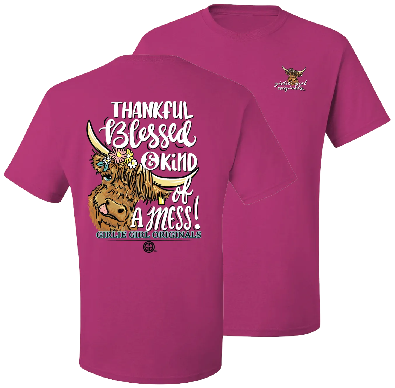 2538 Thankful Blessed SS-Cyber Pink