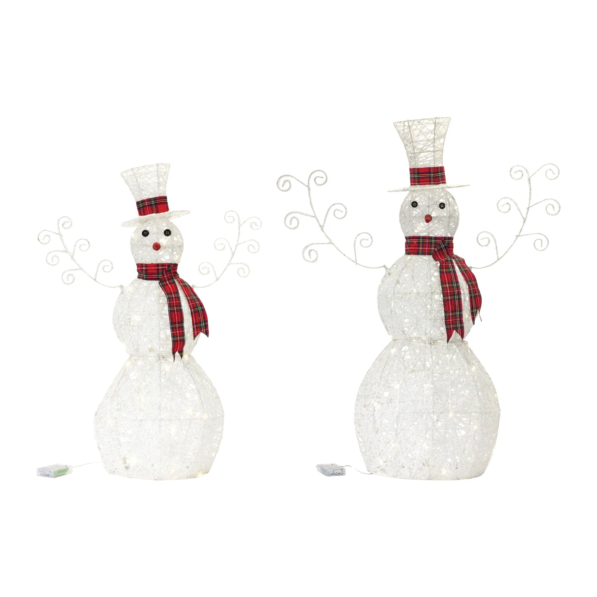 29"-36.5"Ribbon LED Snowman Decor