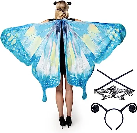 Adult Women Butterfly Wings -Cold color