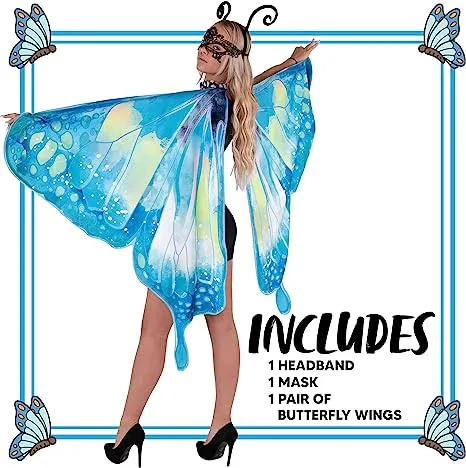 Adult Women Butterfly Wings -Cold color