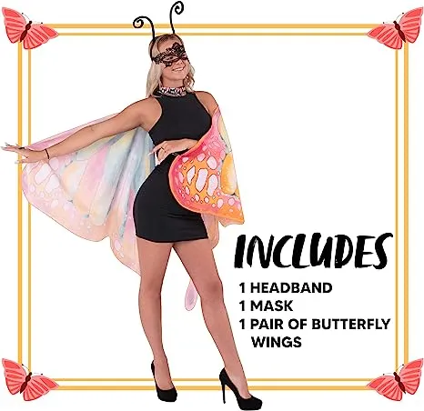 Adult Women Butterfly Wings -Warm color