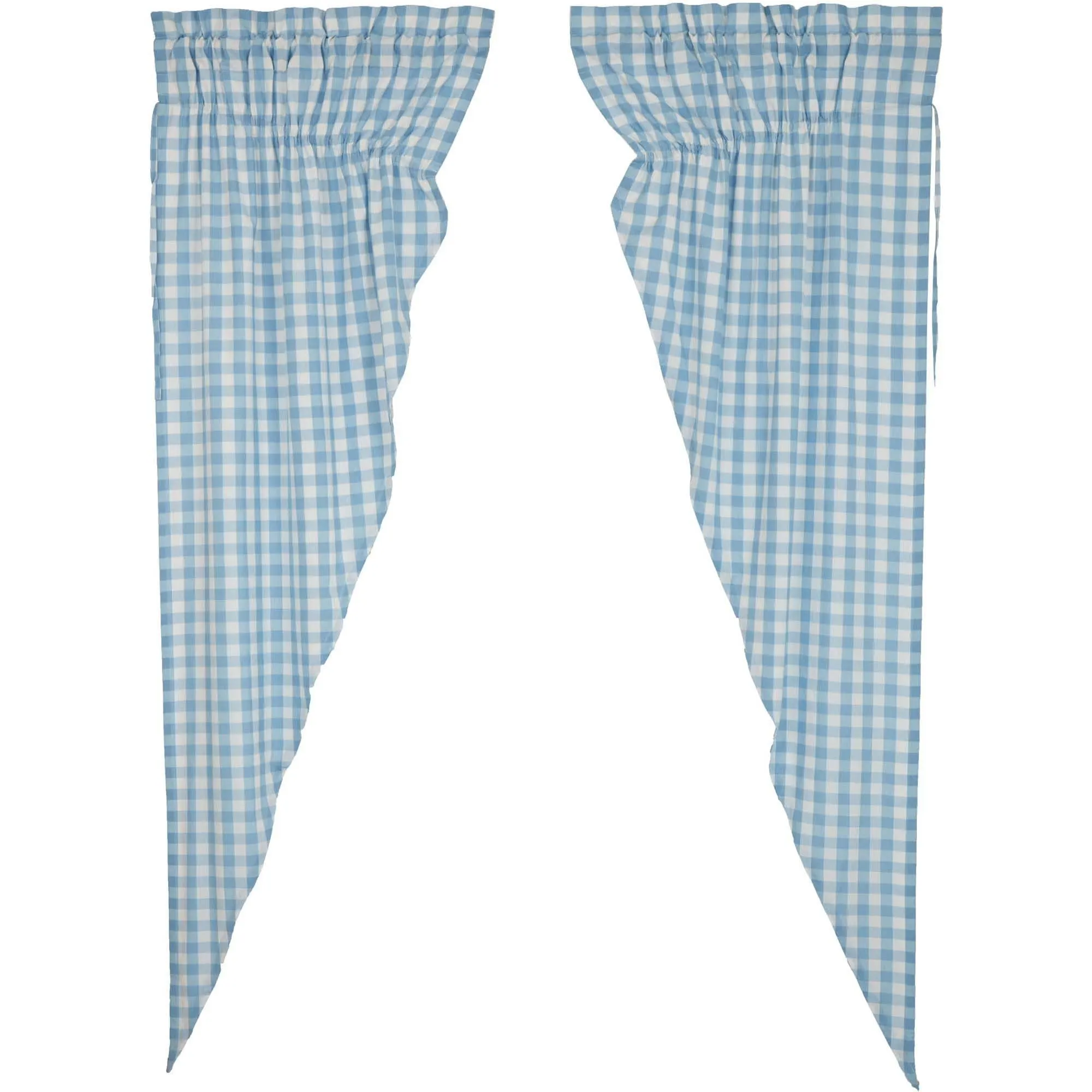 Annie Buffalo Blue Check Prairie Long Panel Set of 2 84x36x18