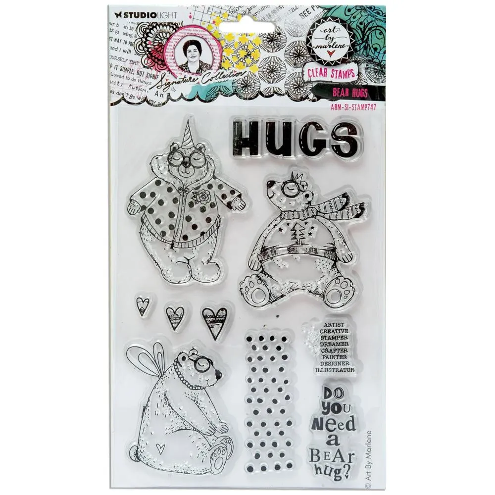 Art By Marlene Signature Collection Stamp Nr. 747, Bear Hugs