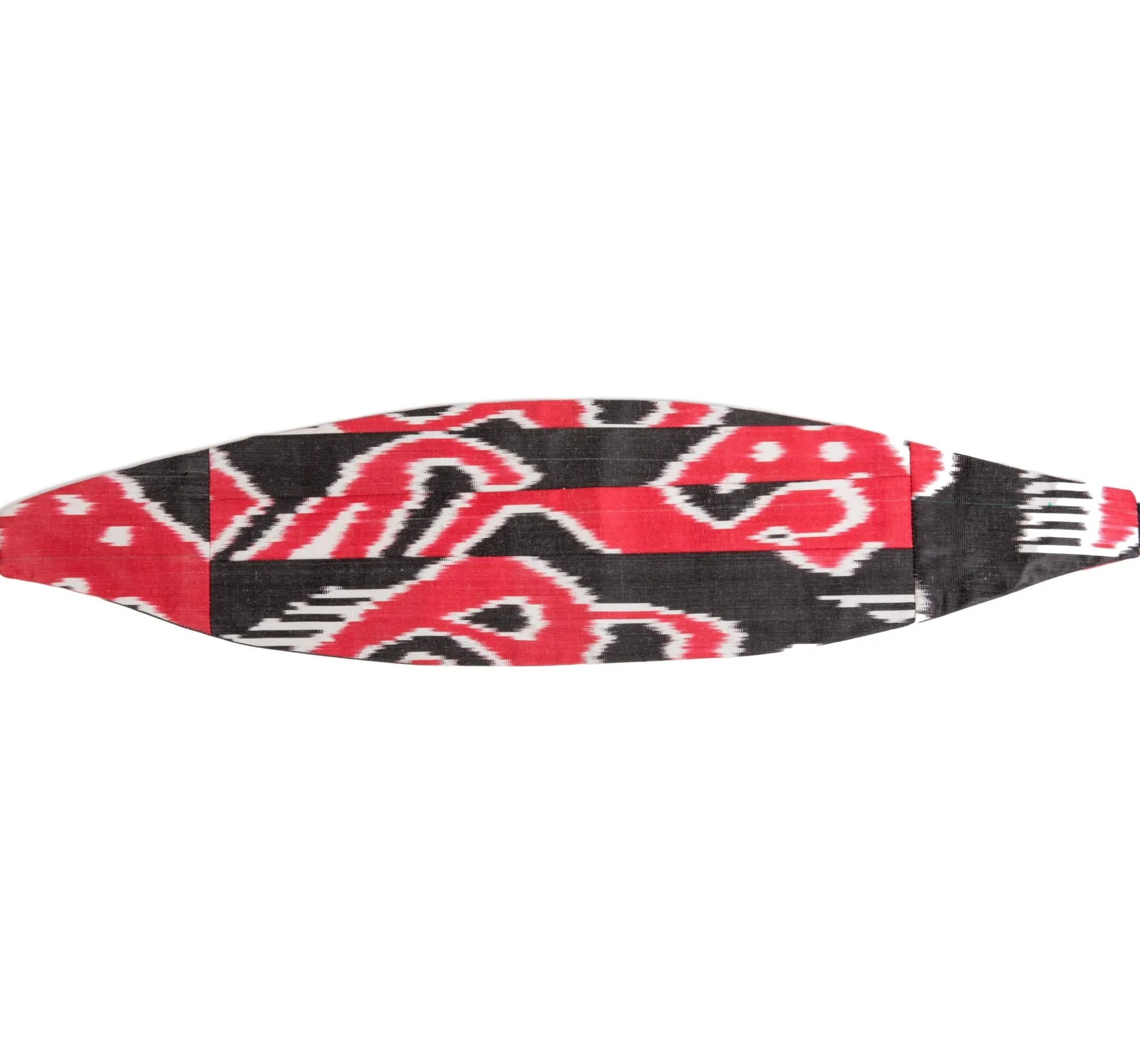 Athens Silk Ikat Cummerbund - Black, Red