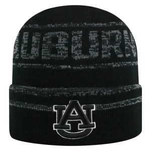 Auburn Tigers TOW Black Striped "Effect" Style Cuffed Knit Beanie Cap