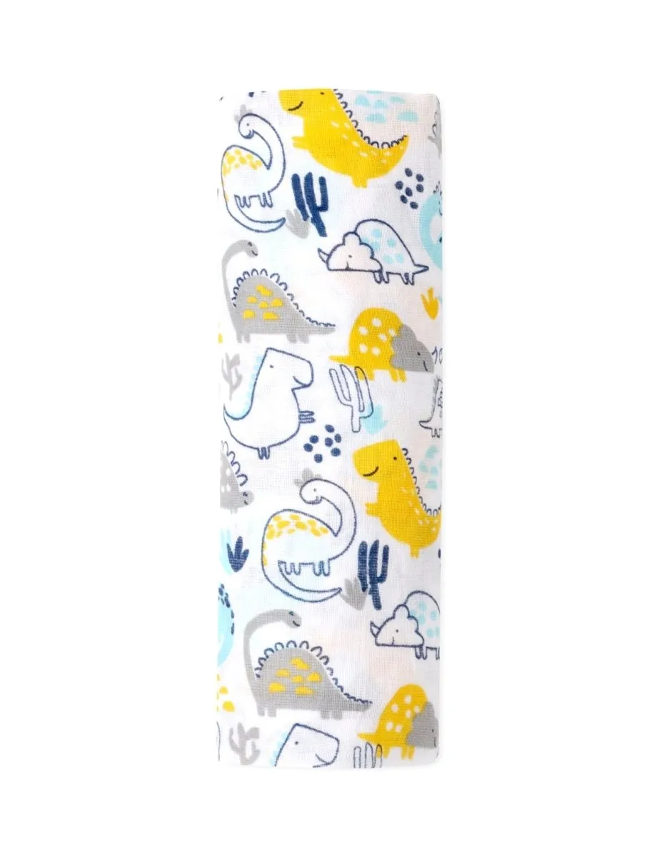 Baby Swaddle Wrap Combo- Dino Forest & Cute Puppy