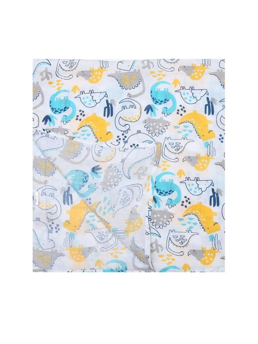 Baby Swaddle Wrap Combo- Dino Forest & Cute Puppy