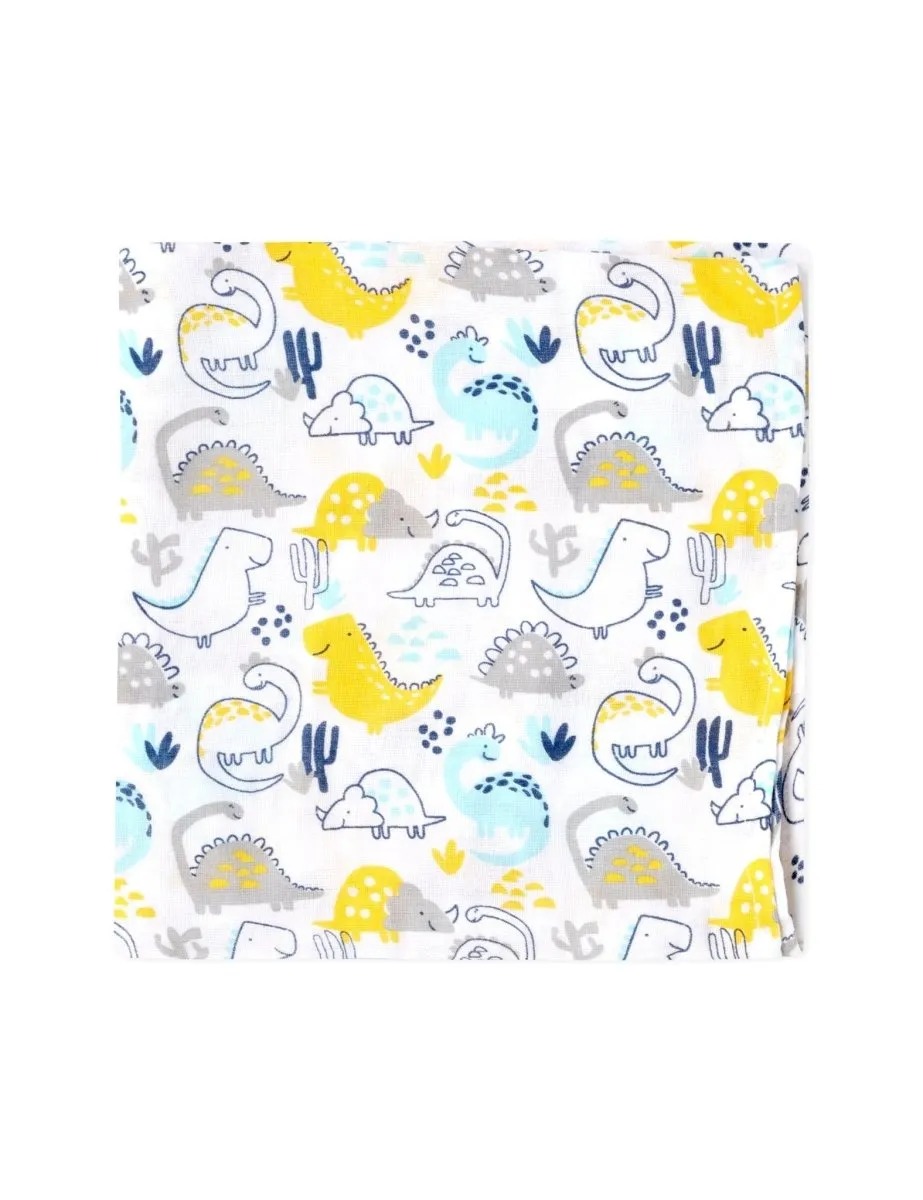 Baby Swaddle Wrap Combo- Dino Forest & Cute Puppy