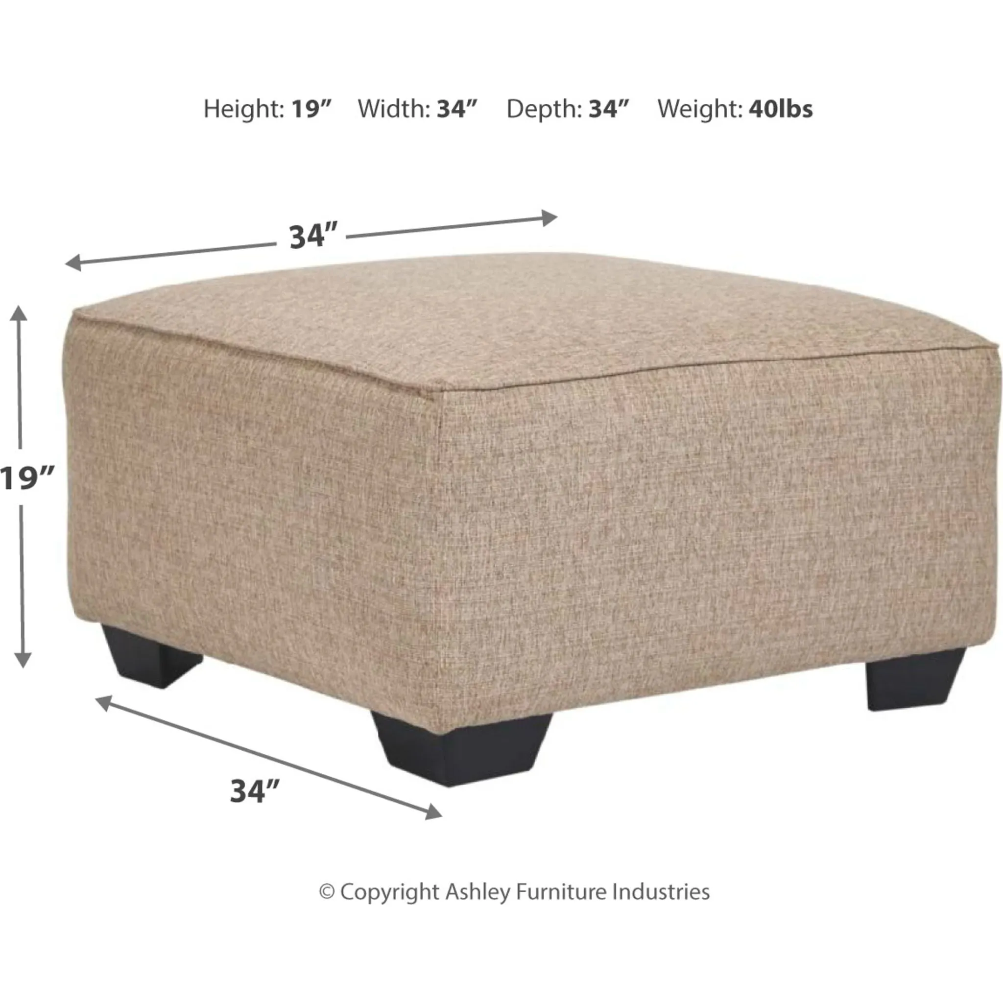 Baceno-Exclusive Oversized Accent Ottoman