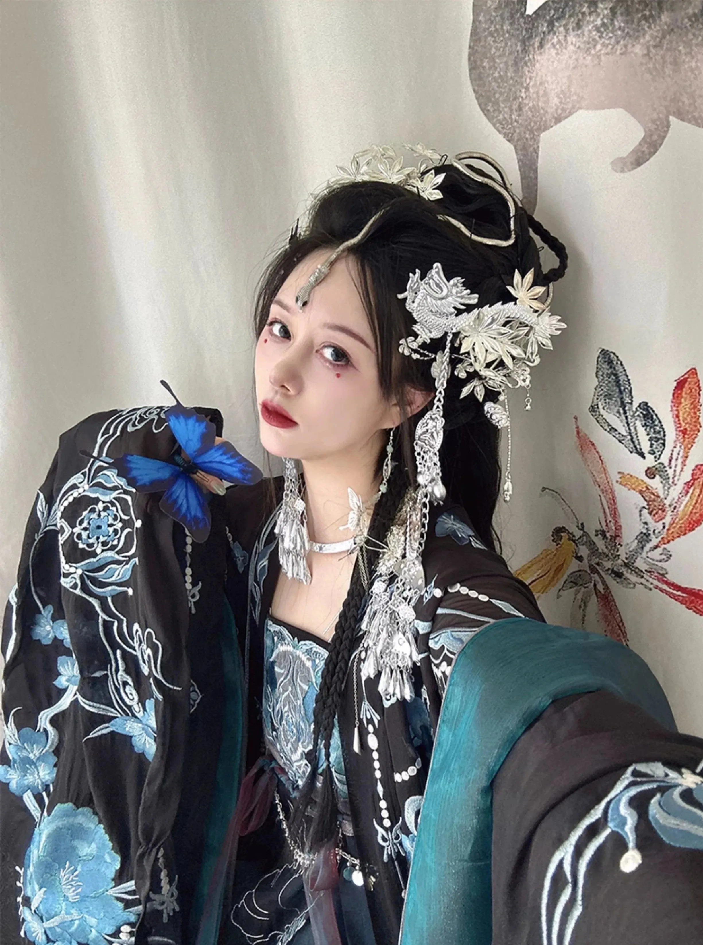 Black Peony 黑牡丹 Modernized Tang Dynasty Dark Fairy Heziqun Set