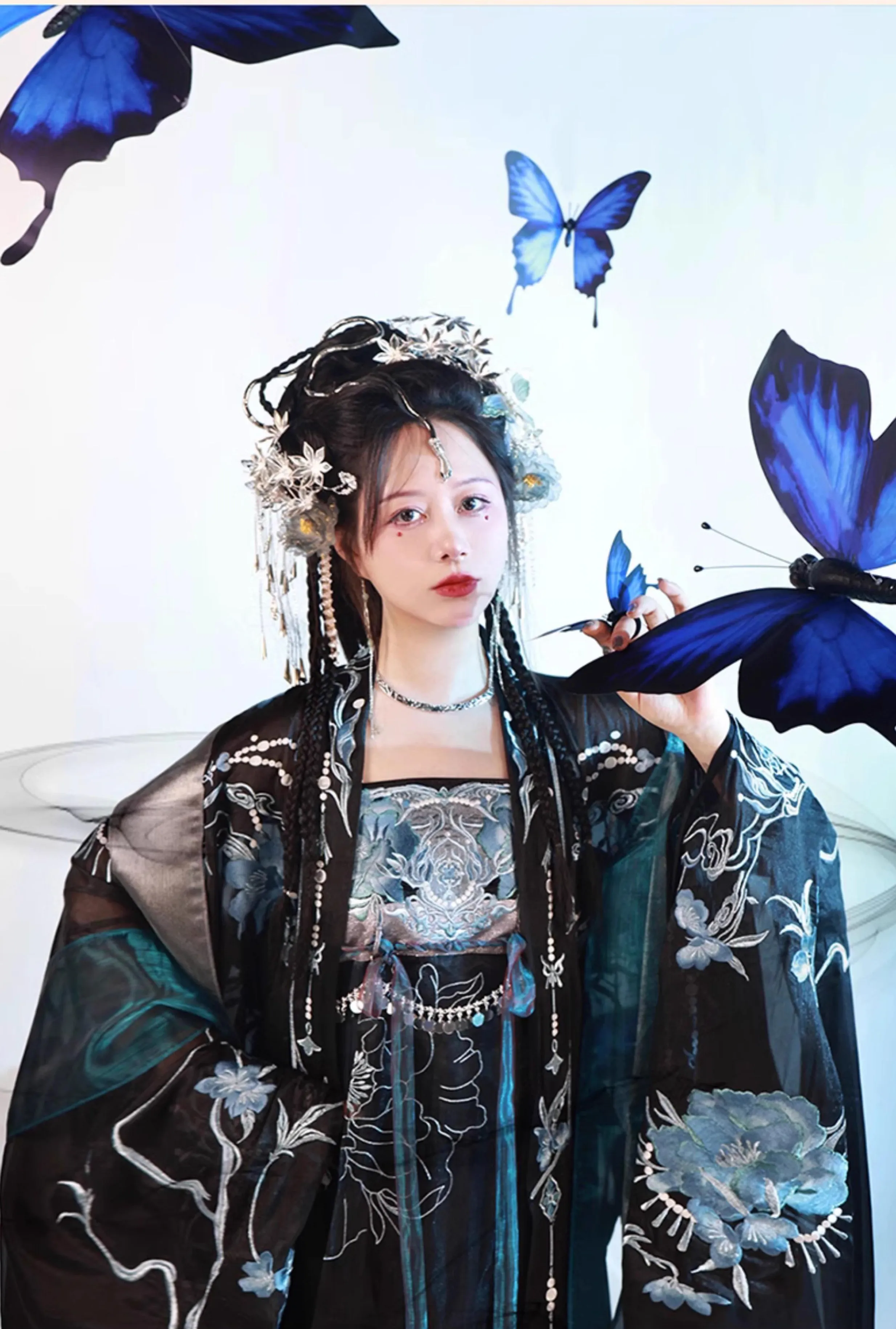 Black Peony 黑牡丹 Modernized Tang Dynasty Dark Fairy Heziqun Set