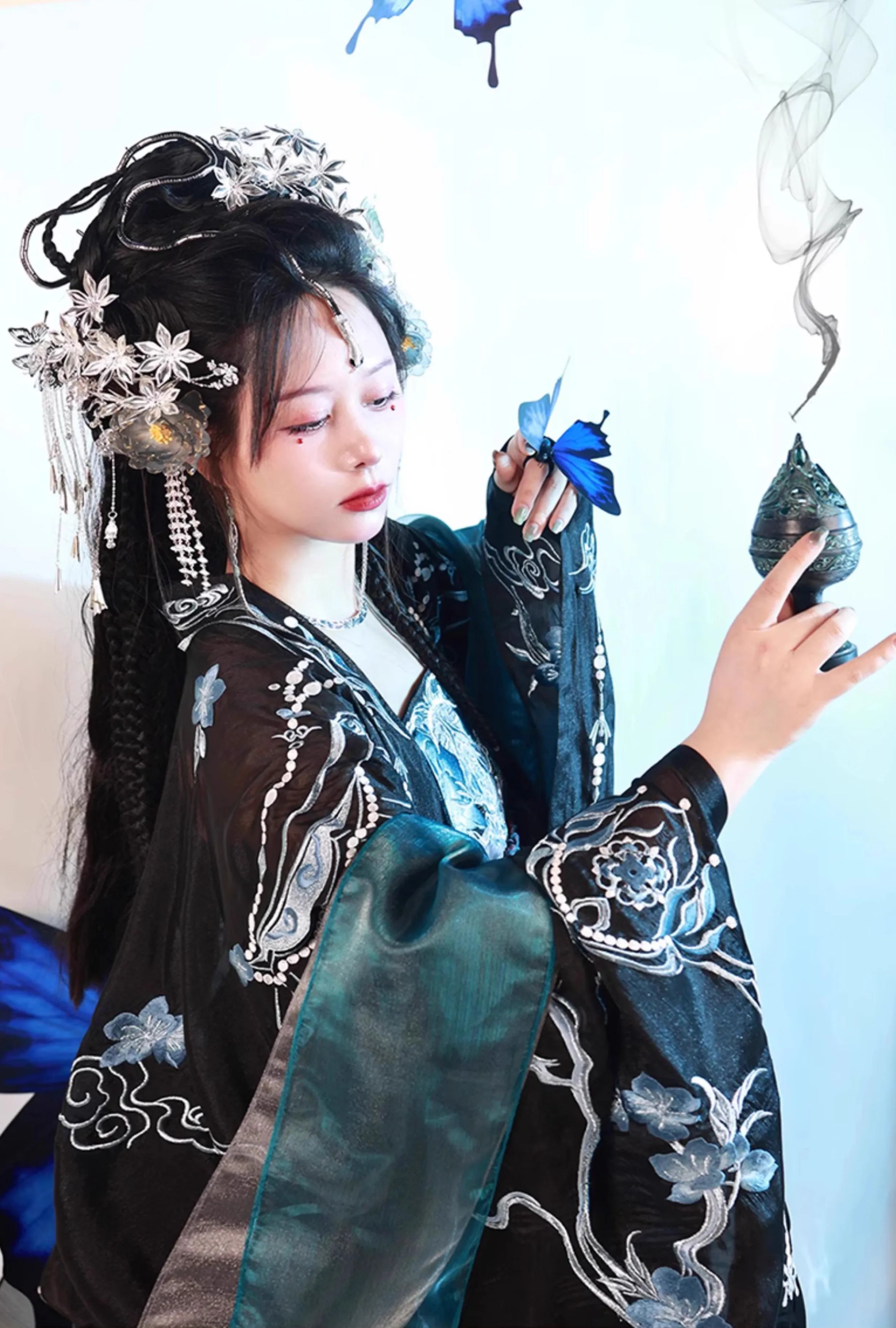 Black Peony 黑牡丹 Modernized Tang Dynasty Dark Fairy Heziqun Set