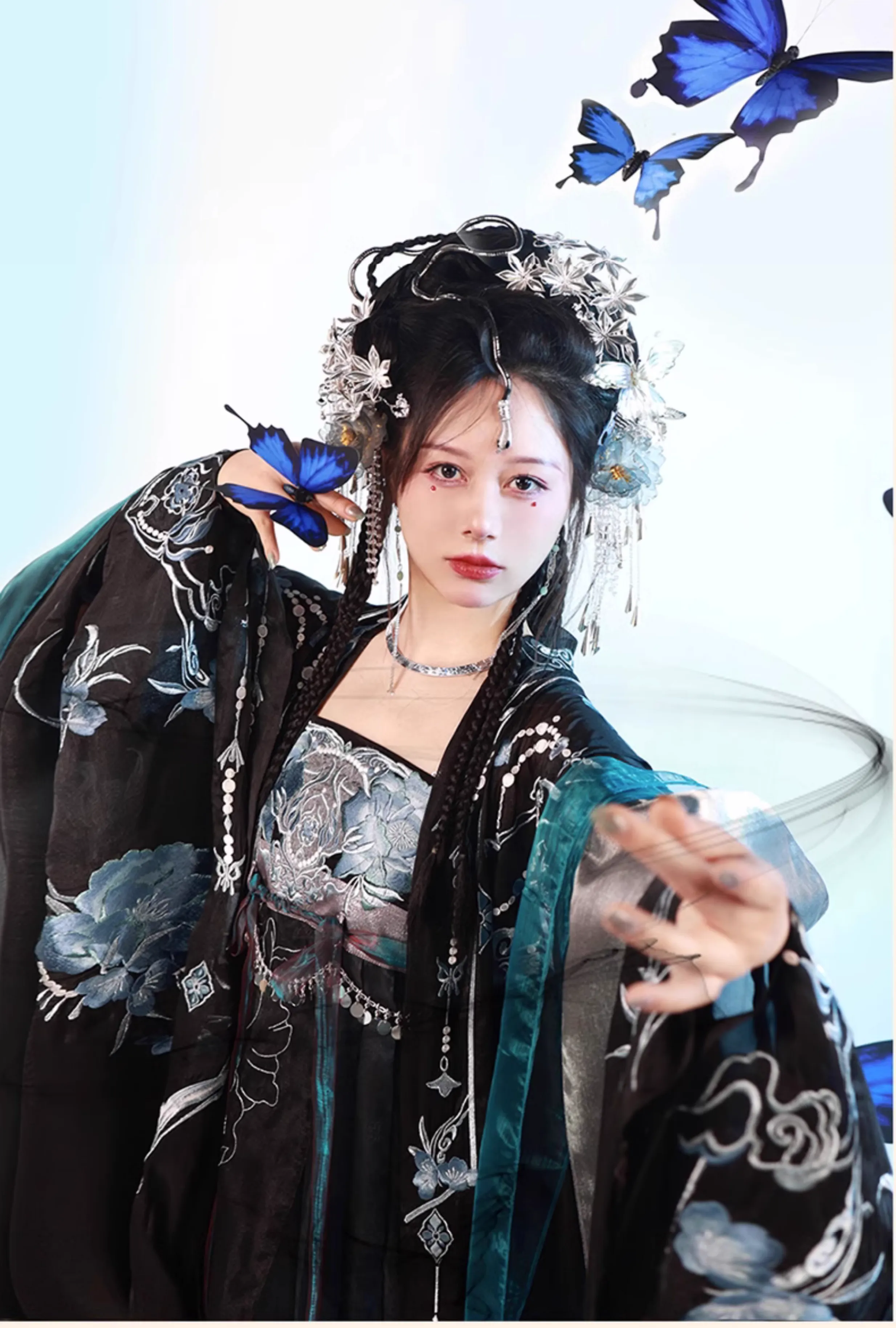 Black Peony 黑牡丹 Modernized Tang Dynasty Dark Fairy Heziqun Set