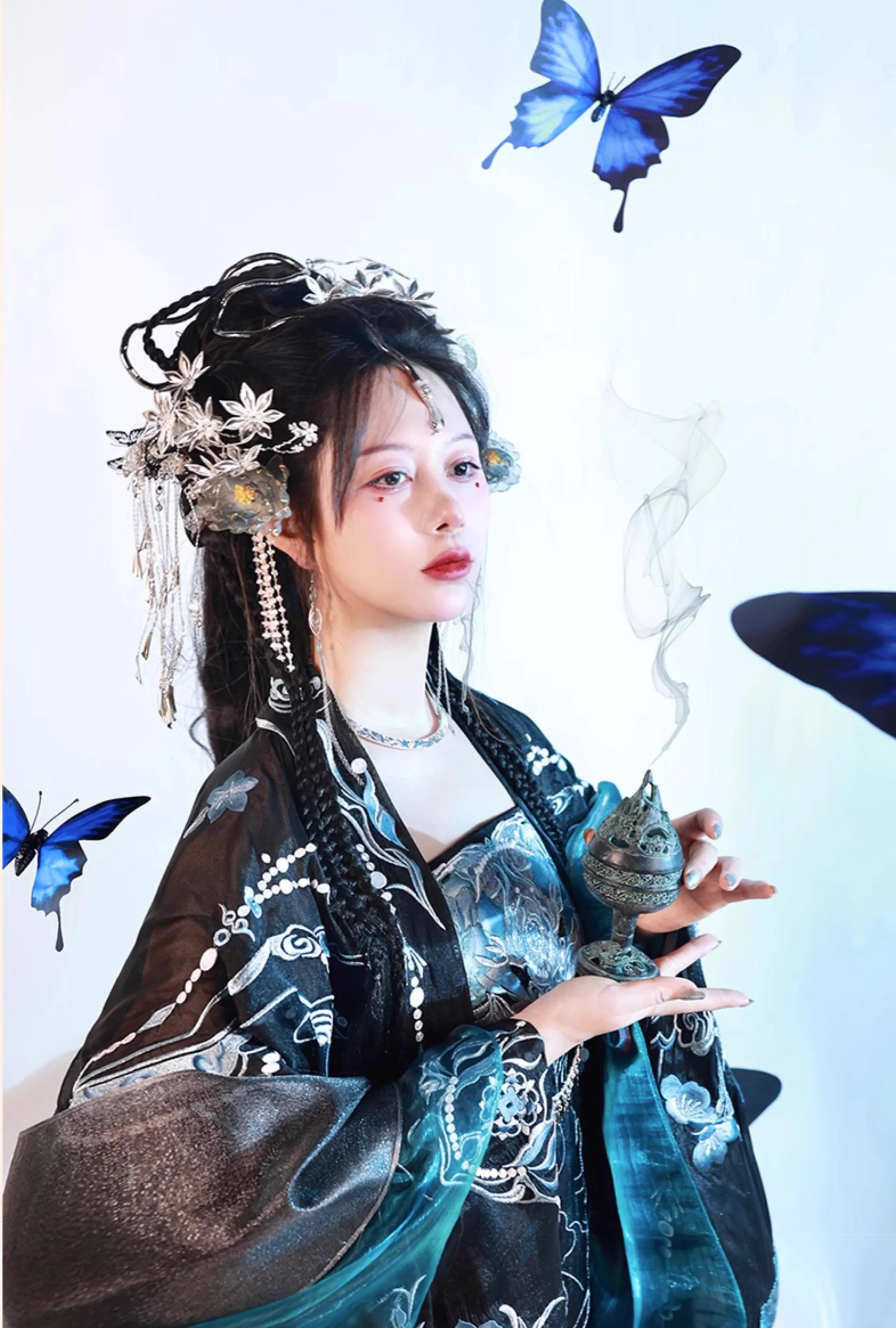 Black Peony 黑牡丹 Modernized Tang Dynasty Dark Fairy Heziqun Set