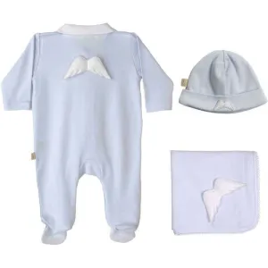 Blue Angel Wings Babygrow Gift Set