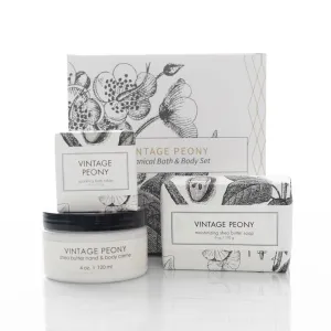 Botanical Bath & Body Gift Set - Vintage Peony