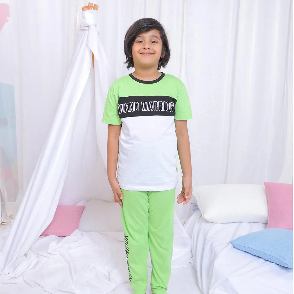 Boys Knitted Nightwear WKND Warrior - Green