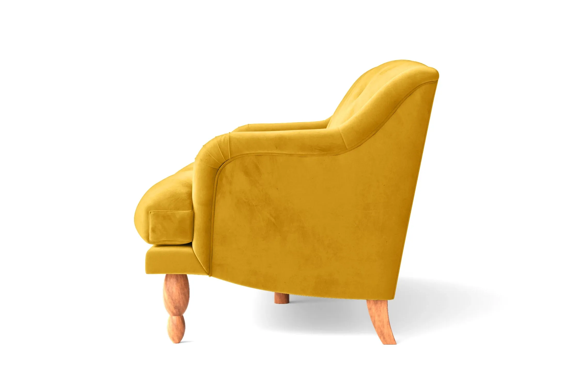 Burlington 2 Seater Sofa Yellow Velvet