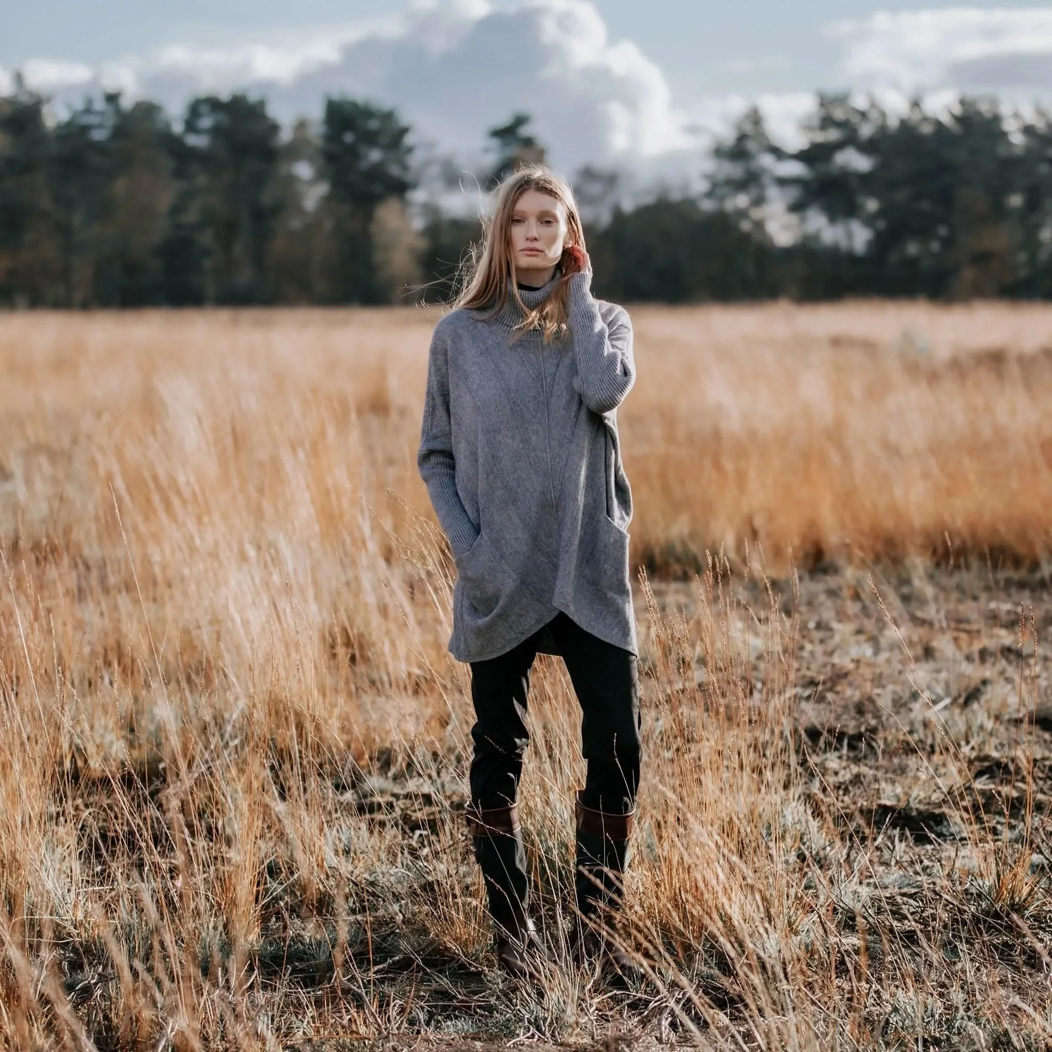 Cable Knit Grey Jumper