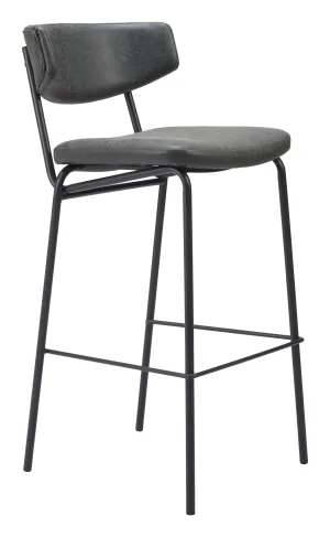 Charon Barstool (Set of 2) Vintage Black