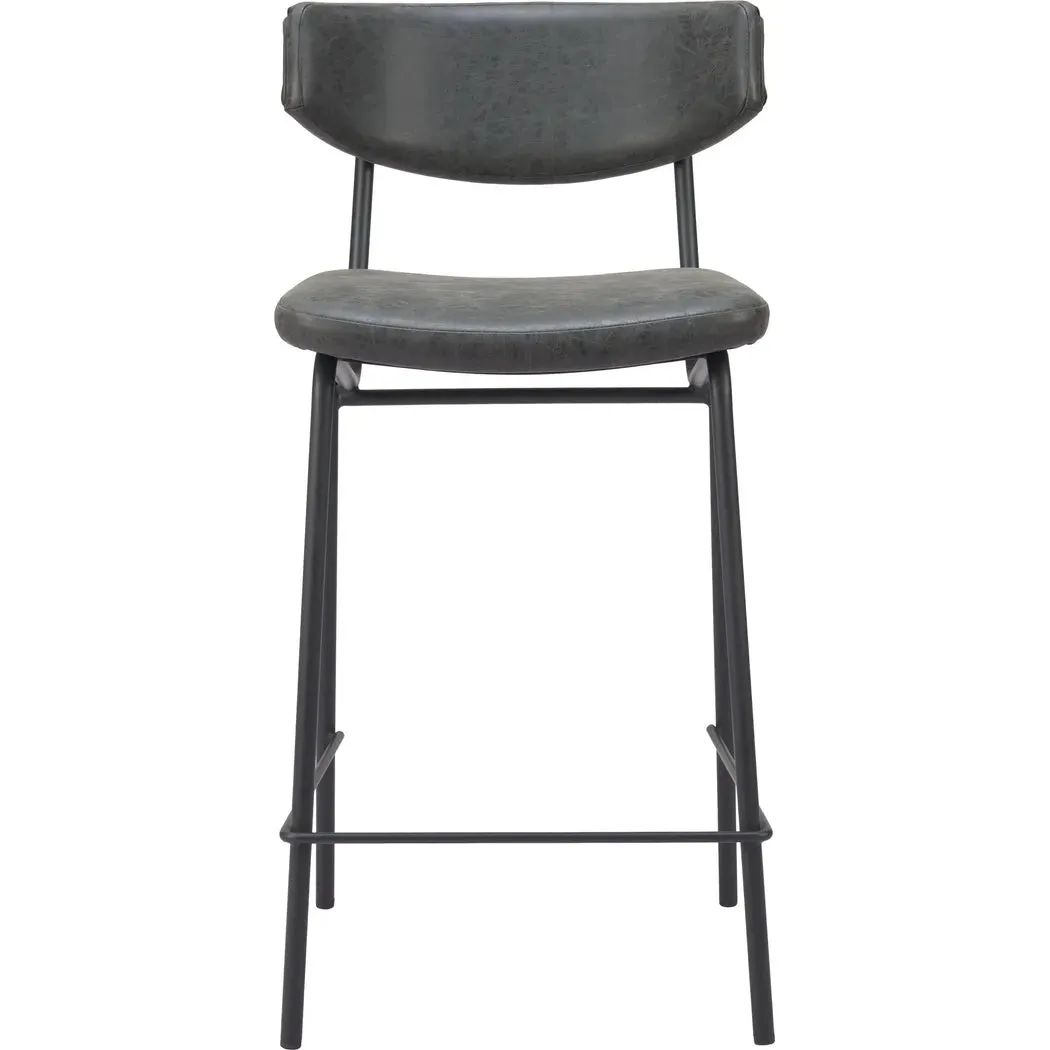 Charon Counter Stool (Set of 2) Vintage Black