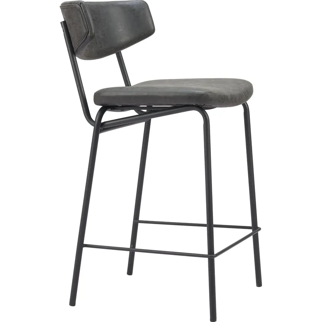 Charon Counter Stool (Set of 2) Vintage Black