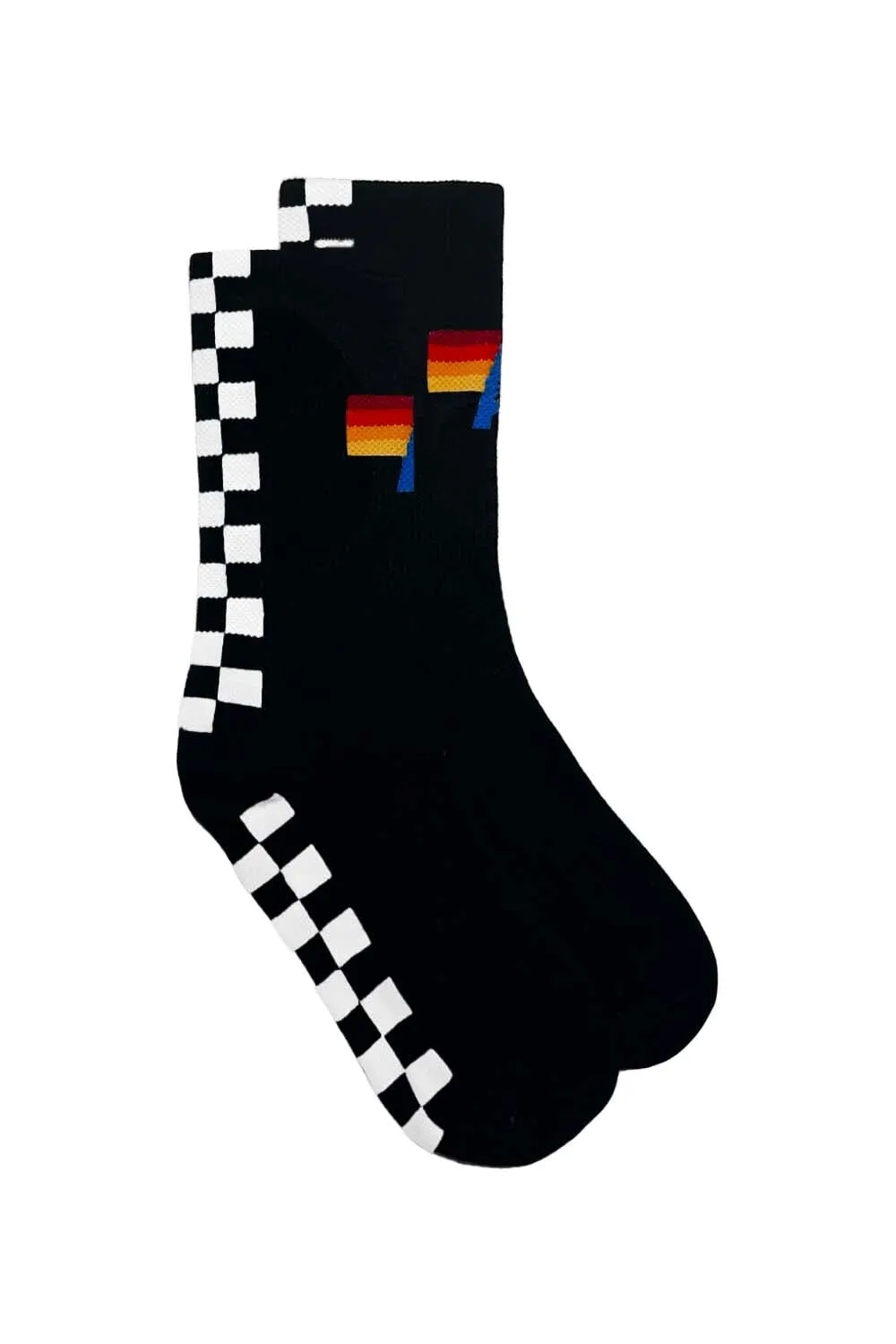 CHECKERED SOCK - BLACK // WHITE