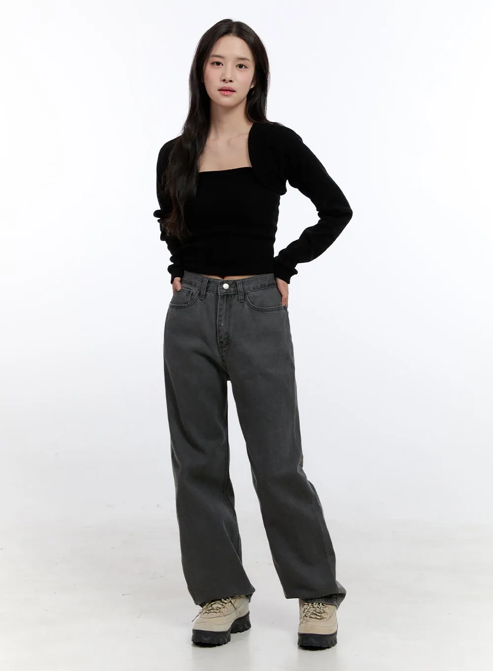 Chloe Wide-Leg Comfy Jeans ON418