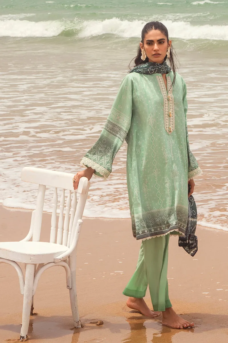 Cross Stitch Satin Collection JADE ADORN-3PC SATIN PRINTED SUIT