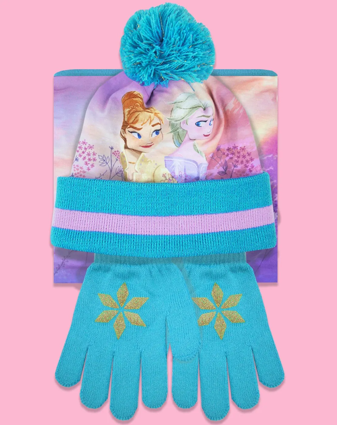 Disney Frozen 2 "Fearless By Nature" Hat, Snood And Gloves Girl's Set