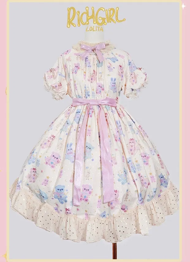 Dolls and dancing bear Lolita style dress premium selection