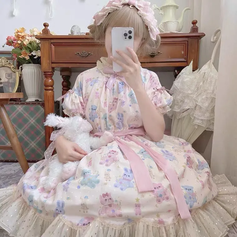 Dolls and dancing bear Lolita style dress premium selection