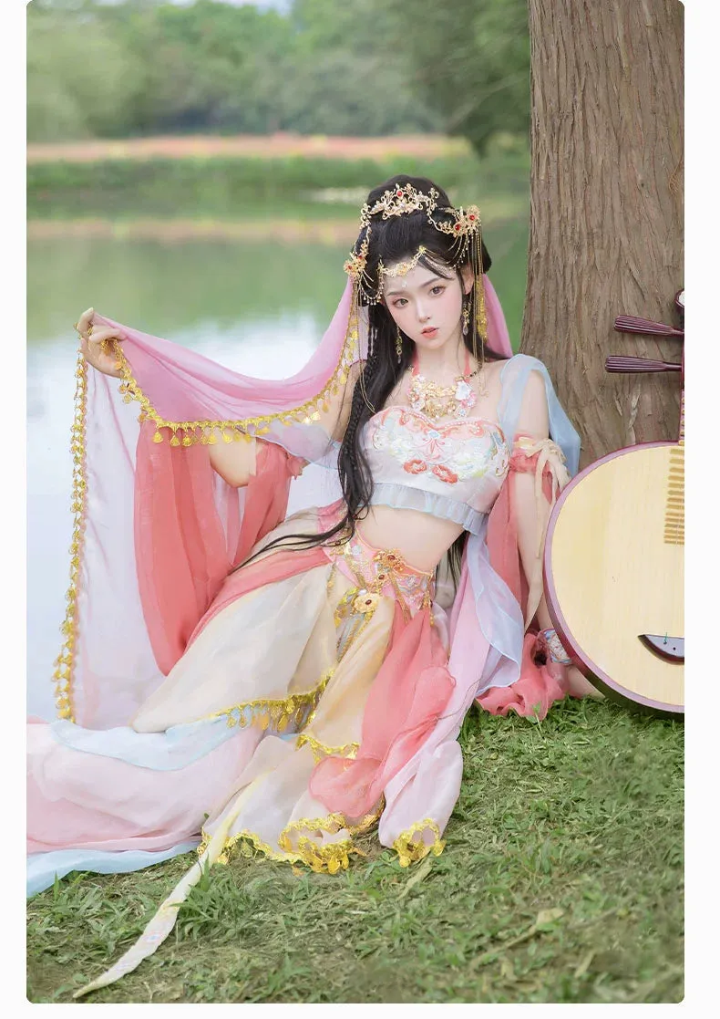 Dunhuang Fairies, Feitian Style Hanfu, Desert Blossom 沙漠之花