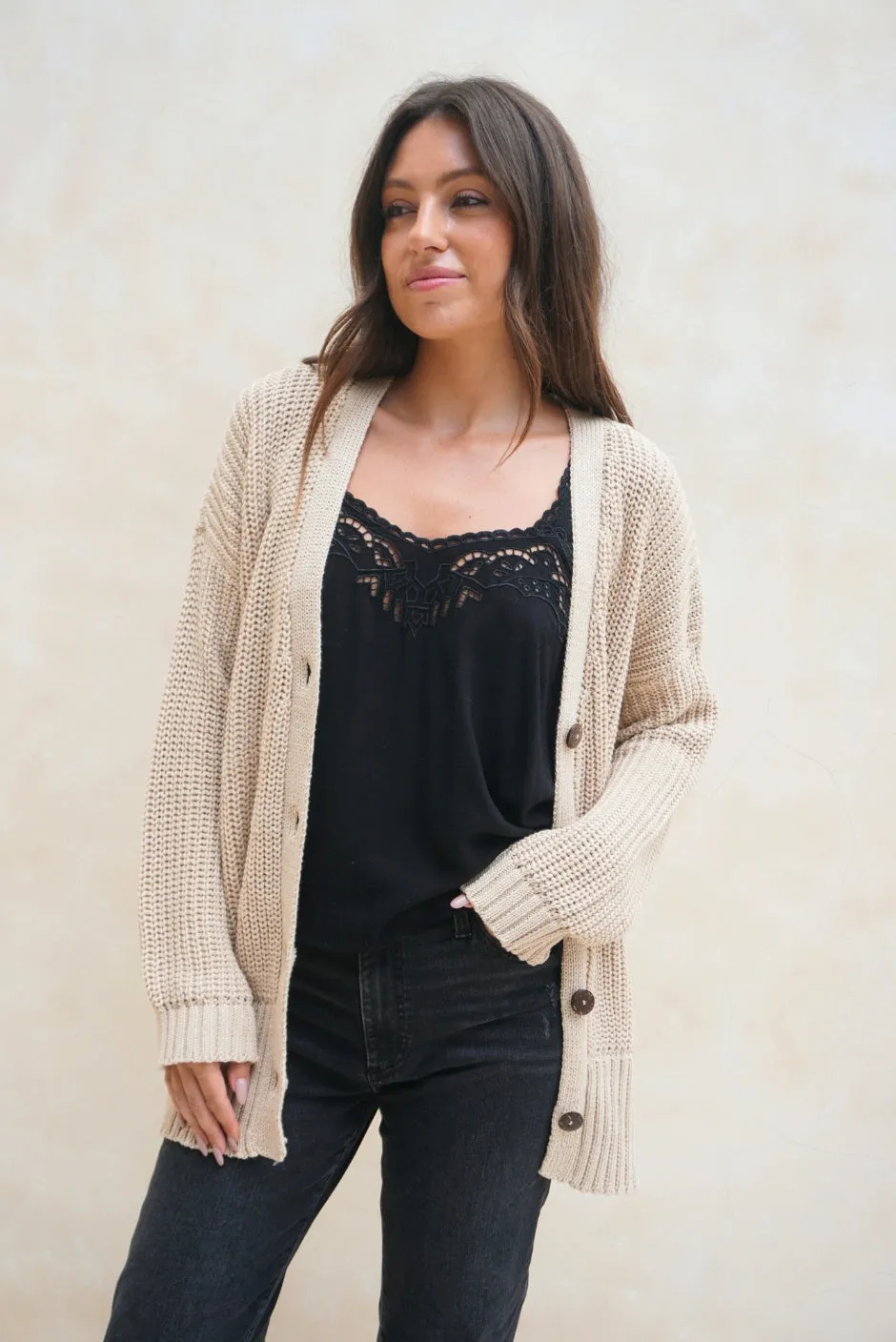 Emily Cardigan in Sand