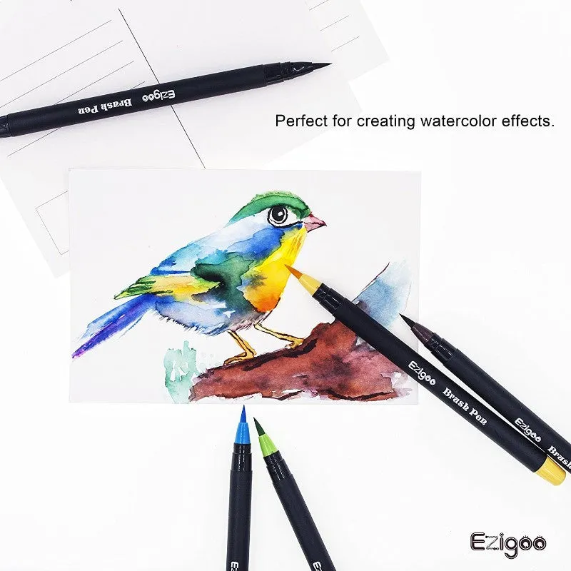 Ezigoo Brush Pens - Pack of 10