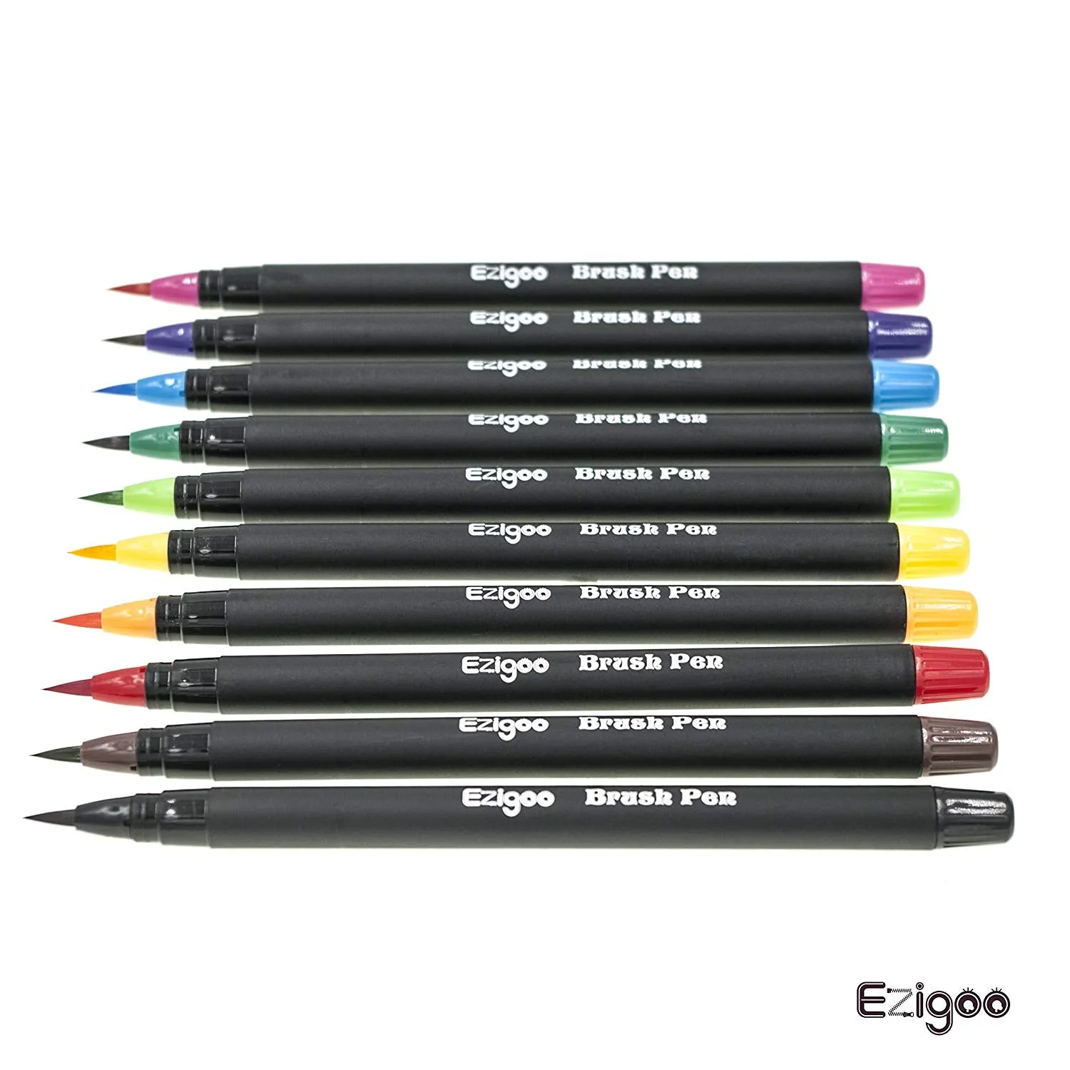 Ezigoo Brush Pens - Pack of 10