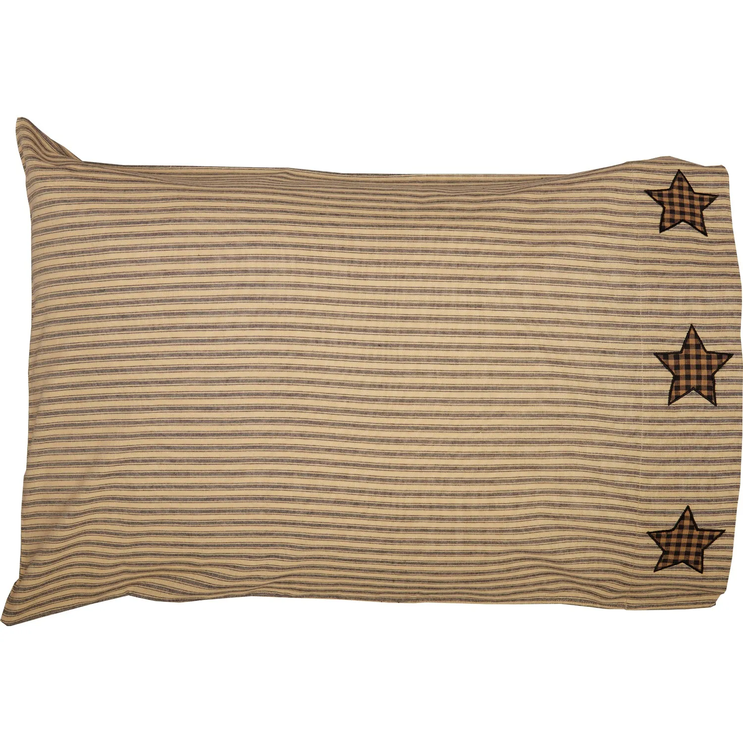 Farmhouse Star Pillow Case w/Applique Star