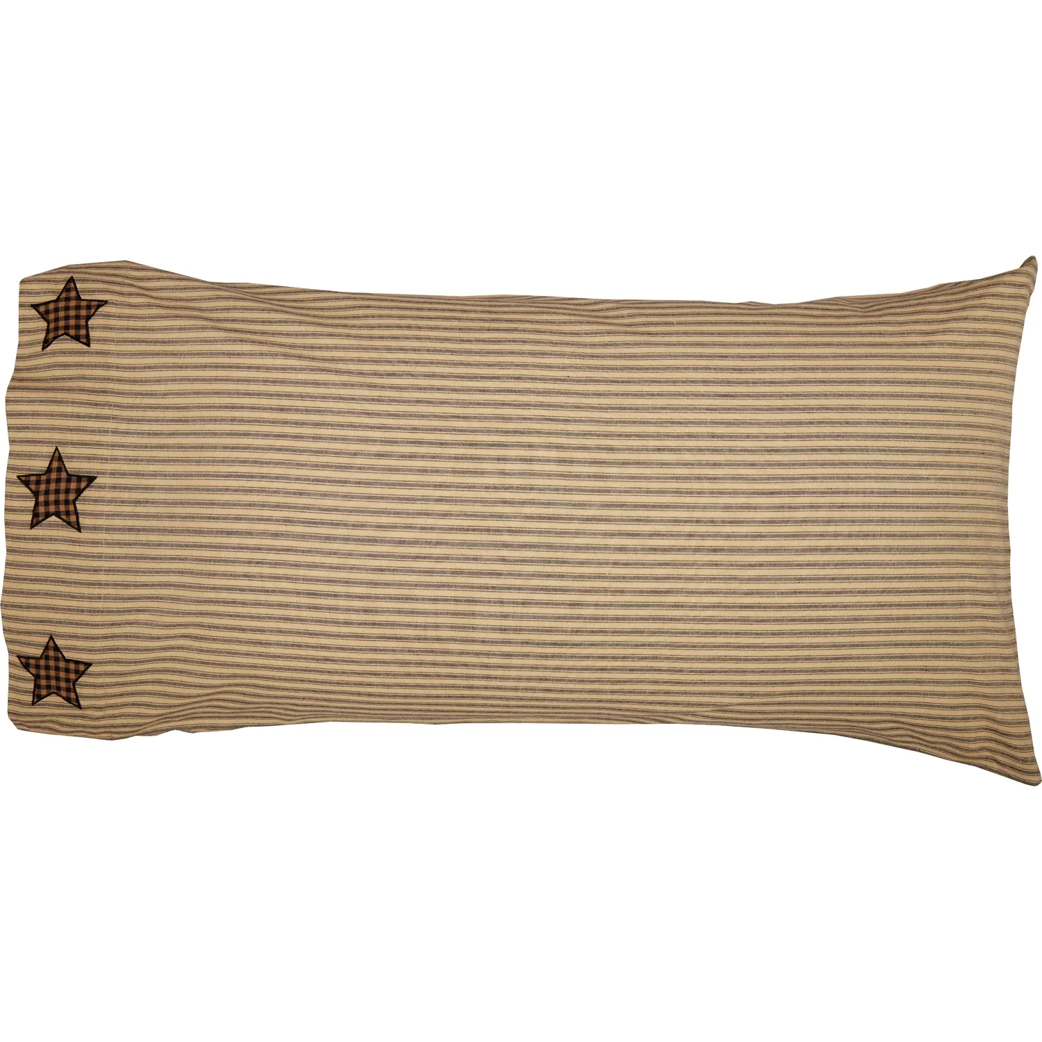 Farmhouse Star Pillow Case w/Applique Star