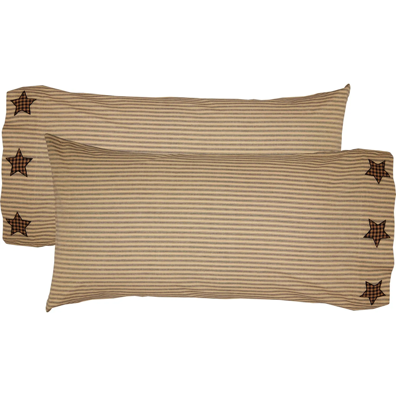 Farmhouse Star Pillow Case w/Applique Star