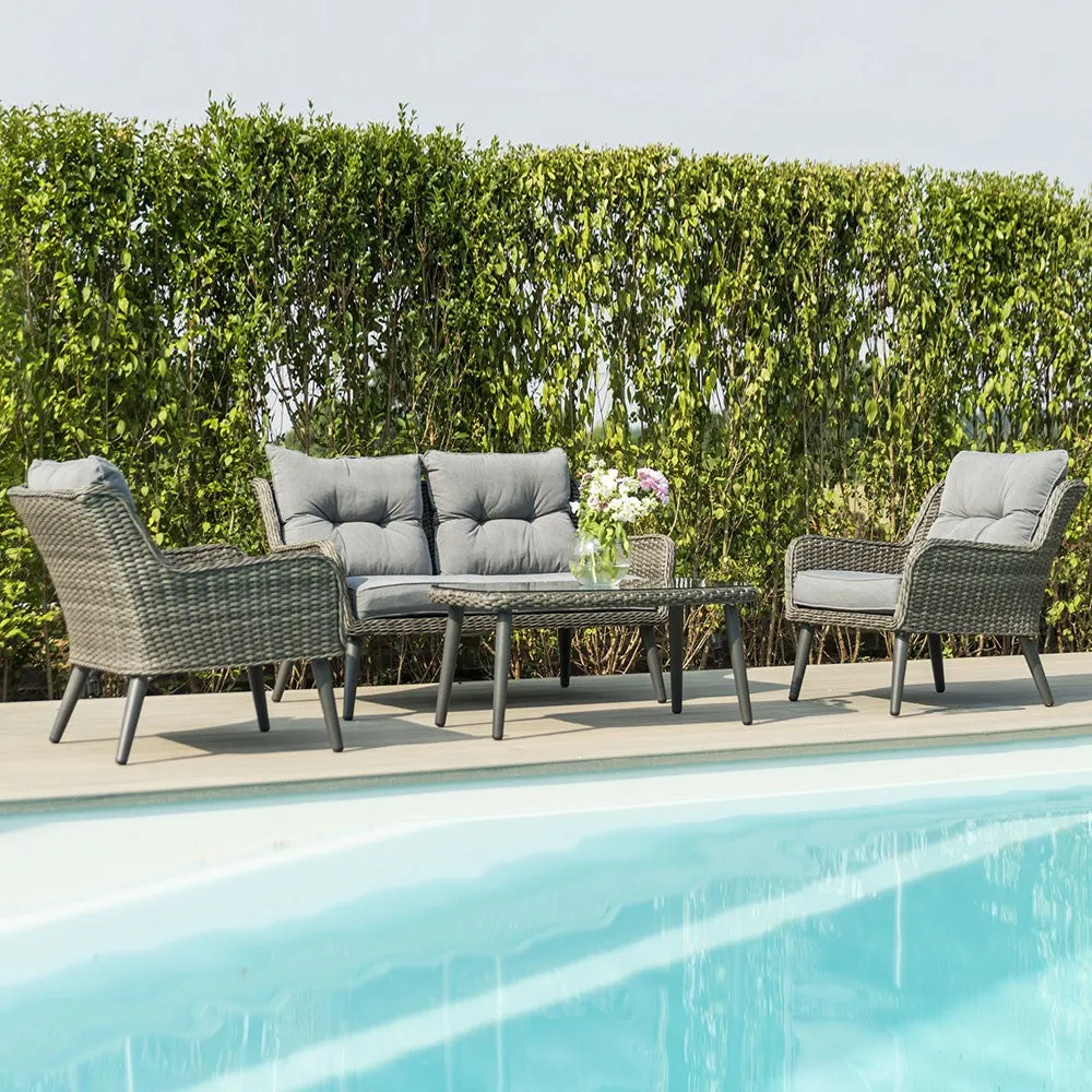 Fiorentino Outdoor Sofa Set 2 Seater , 2 Single seater and 1 Center Table (Grey)