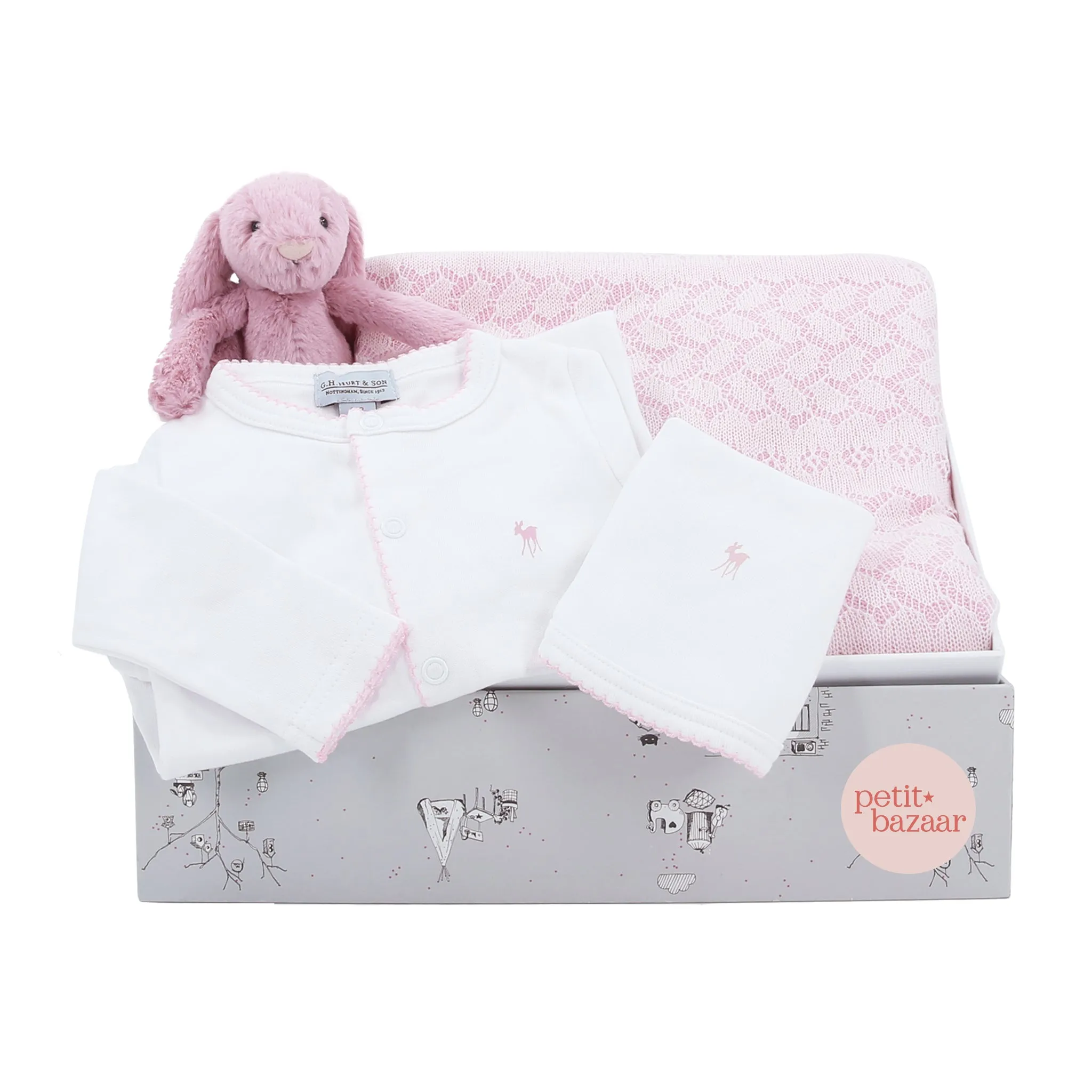 G.H. Hurt & Son Pink - Baby Hamper