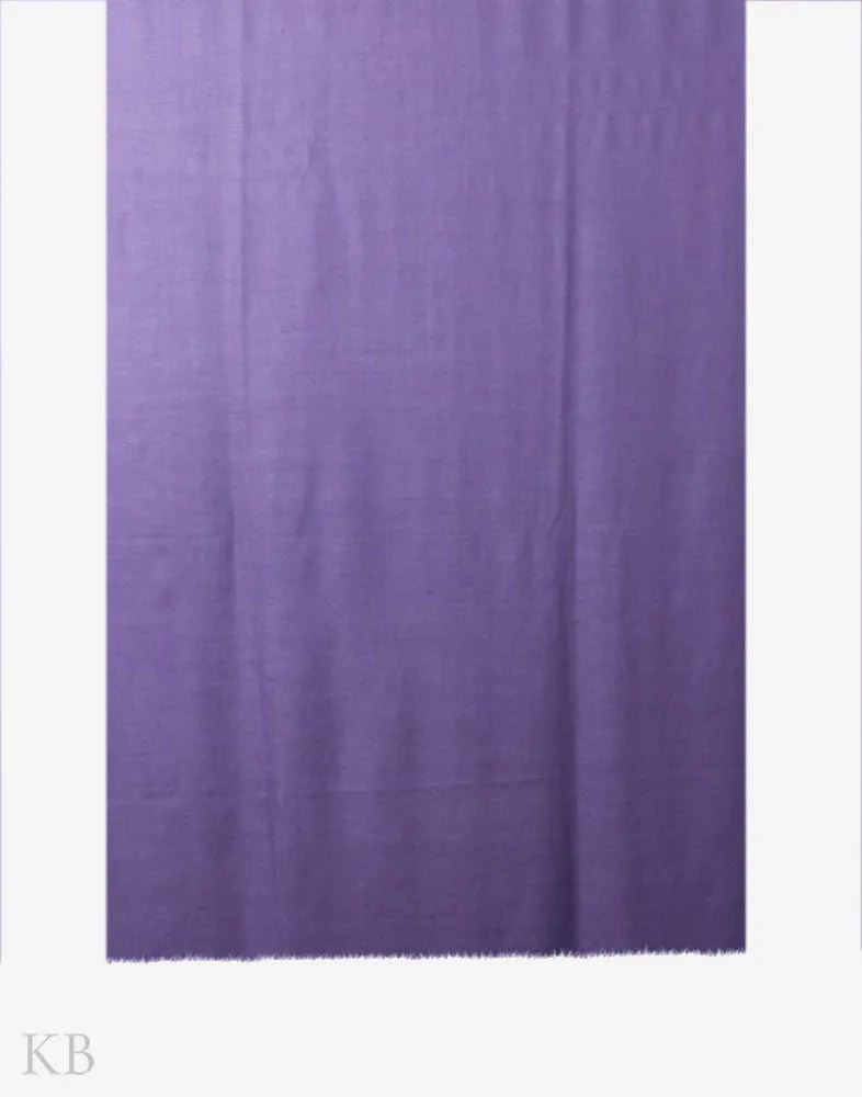 GI Certified Amethyst Purple Solid Cashmere Pashmina Shawl