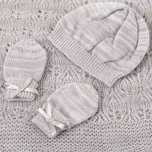 Gift Set Knitted Paw Wool 'Soft Grey'