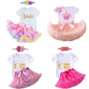 Girl Birthday Romper & Tutu Set