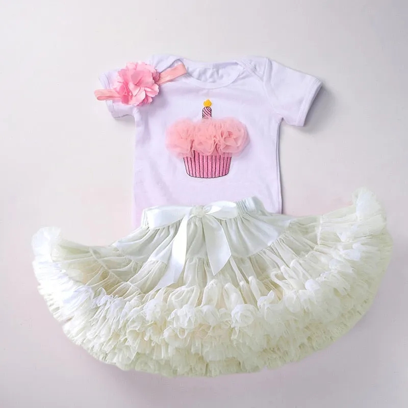 Girl Birthday Romper & Tutu Set