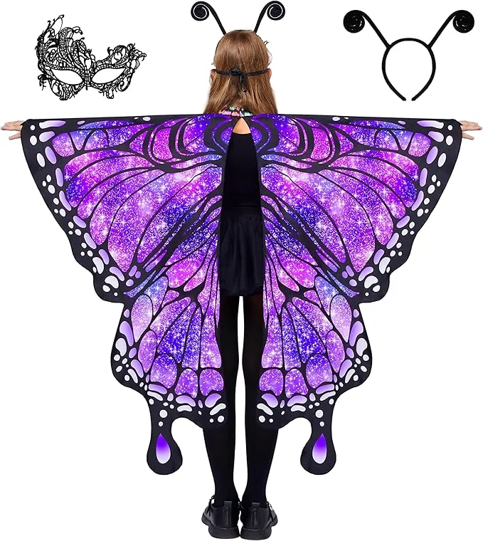 Girl Purple Starry Butterfly Costume