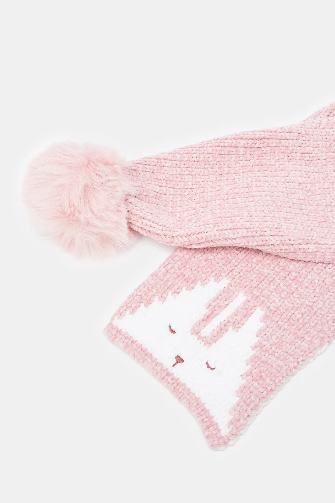 Girls Pink Embellished Winter Set (Pack of 3)